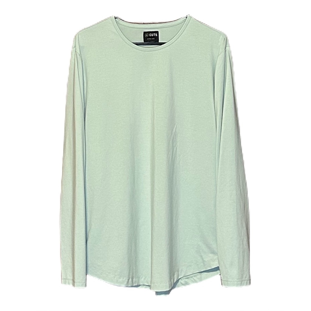 Cuts Clothing Men's Long Sleeve Tee in Mint Green